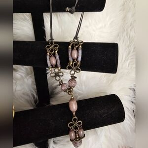 Handcrafted purple necklace